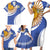 Custom Argentina Football Family Matching Short Sleeve Bodycon Dress and Hawaiian Shirt Vamos La Albiceleste - Navy Blue Version - Wonder Print Shop