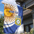 Custom Argentina Football Garden Flag Vamos La Albiceleste - Navy Blue Version - Wonder Print Shop