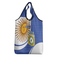Custom Argentina Football Grocery Bag Vamos La Albiceleste - Navy Blue Version