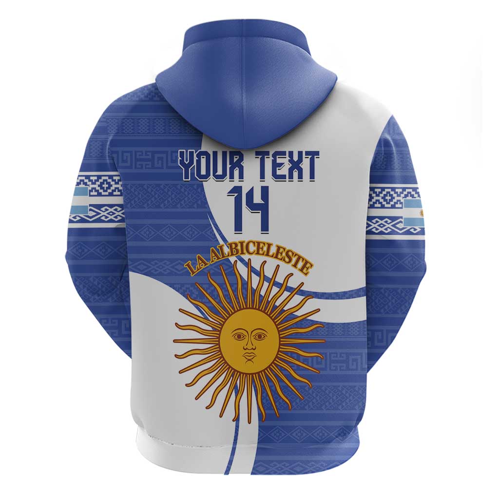 Custom Argentina Football Hoodie Vamos La Albiceleste - Navy Blue Version - Wonder Print Shop