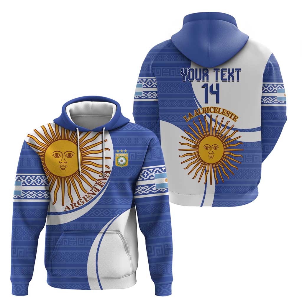 Custom Argentina Football Hoodie Vamos La Albiceleste - Navy Blue Version - Wonder Print Shop
