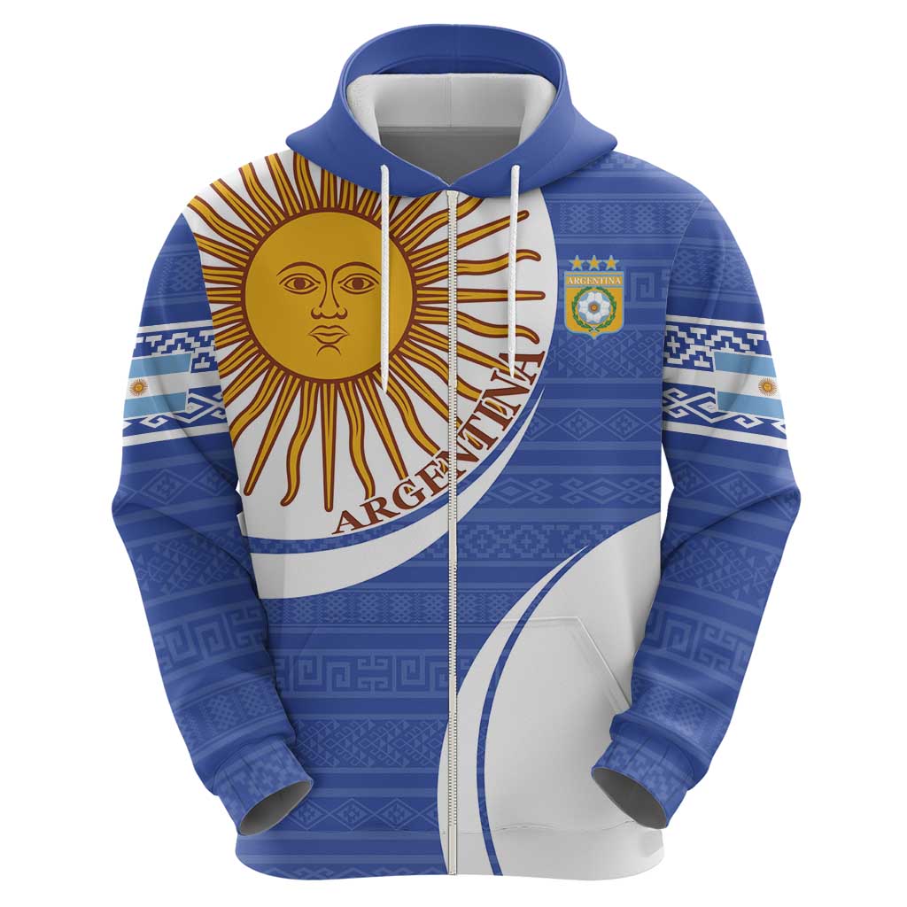 Custom Argentina Football Hoodie Vamos La Albiceleste - Navy Blue Version - Wonder Print Shop