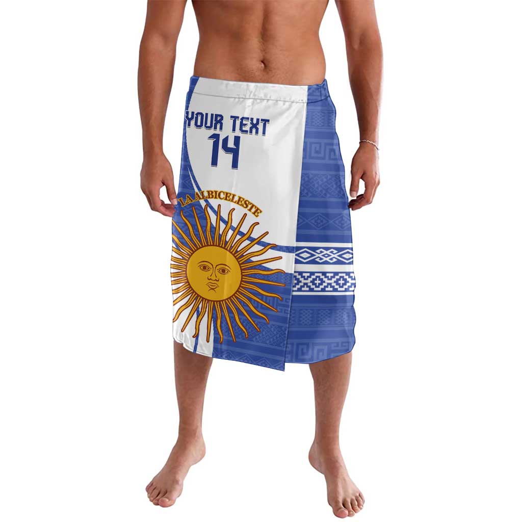 Custom Argentina Football Lavalava Vamos La Albiceleste - Navy Blue Version - Wonder Print Shop