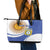 Custom Argentina Football Leather Tote Bag Vamos La Albiceleste - Navy Blue Version - Wonder Print Shop