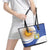 Custom Argentina Football Leather Tote Bag Vamos La Albiceleste - Navy Blue Version - Wonder Print Shop