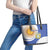 Custom Argentina Football Leather Tote Bag Vamos La Albiceleste - Navy Blue Version - Wonder Print Shop