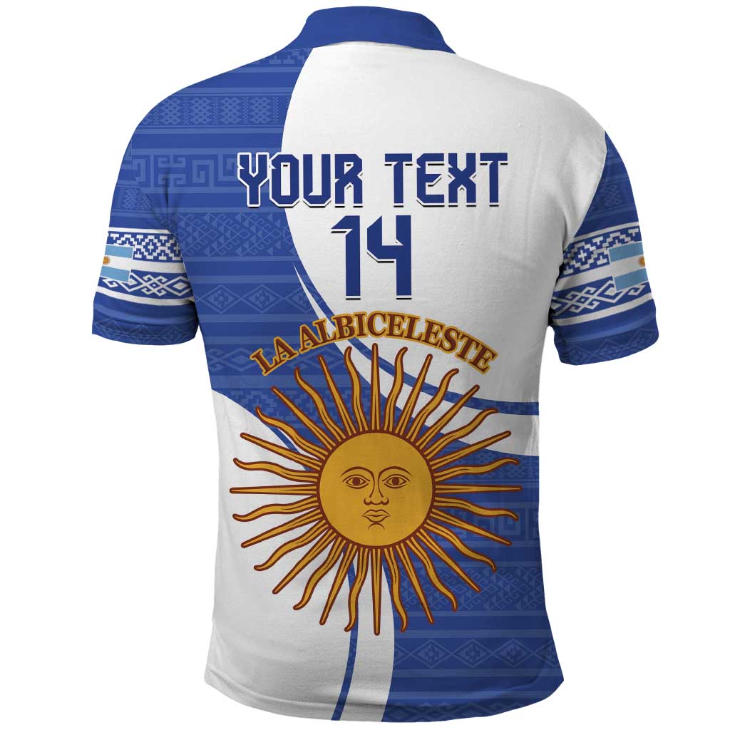 Custom Argentina Football Polo Shirt Vamos La Albiceleste - Navy Blue Version - Wonder Print Shop