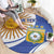 Custom Argentina Football Round Carpet Vamos La Albiceleste - Navy Blue Version