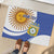 Custom Argentina Football Rubber Doormat Vamos La Albiceleste - Navy Blue Version - Wonder Print Shop