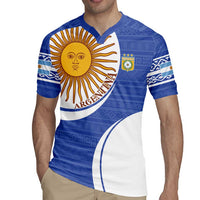 Custom Argentina Football Rugby Jersey Vamos La Albiceleste - Navy Blue Version - Wonder Print Shop