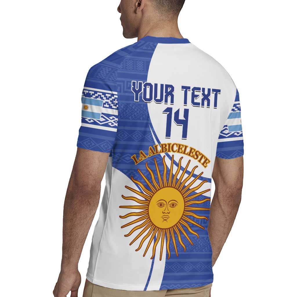 Custom Argentina Football Rugby Jersey Vamos La Albiceleste - Navy Blue Version - Wonder Print Shop