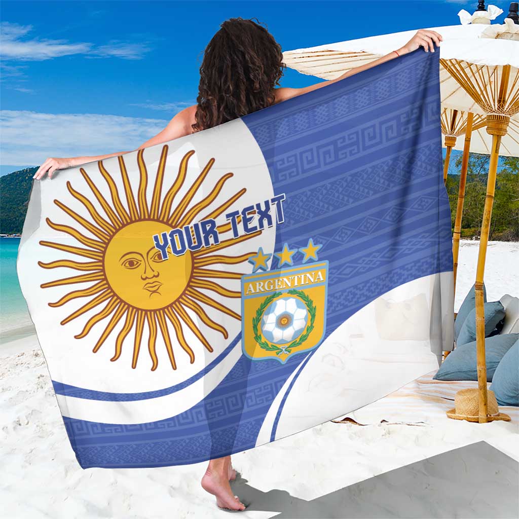 Custom Argentina Football Sarong Vamos La Albiceleste - Navy Blue Version - Wonder Print Shop