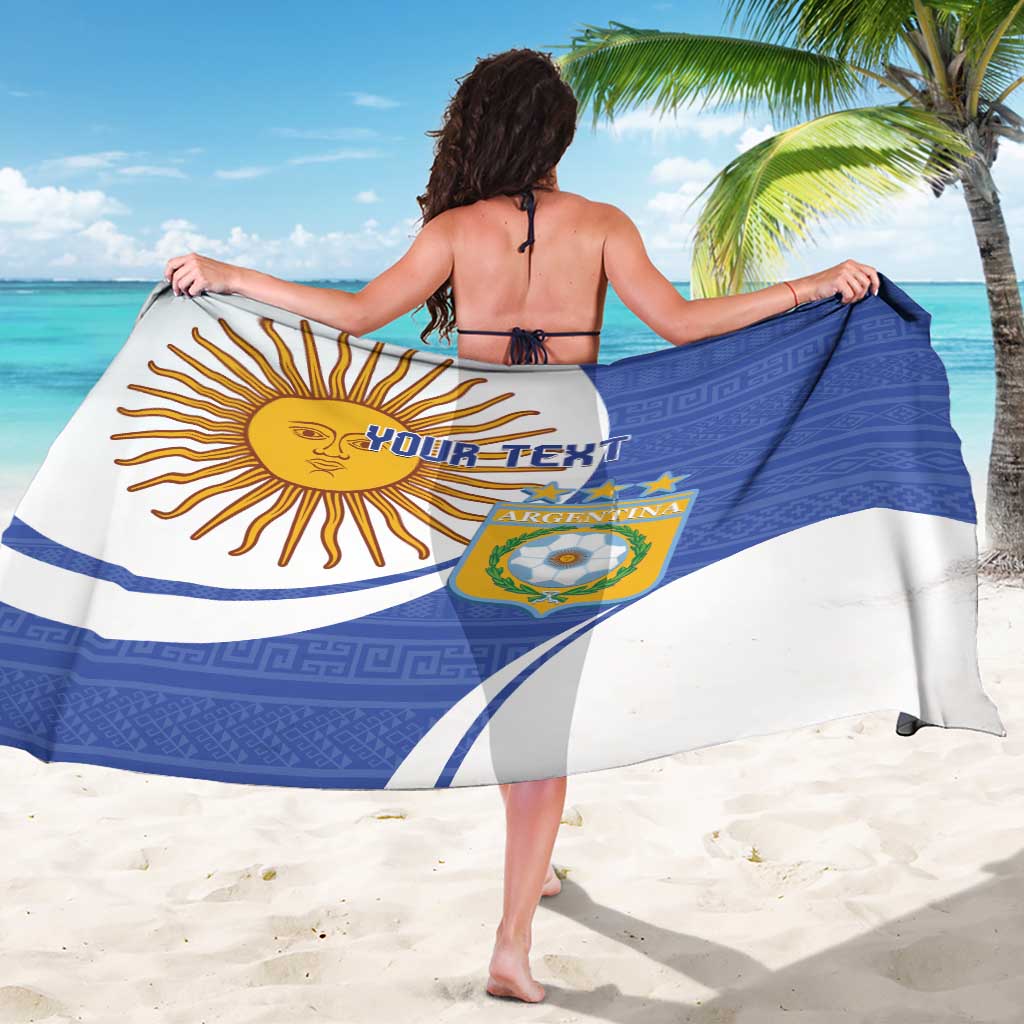 Custom Argentina Football Sarong Vamos La Albiceleste - Navy Blue Version - Wonder Print Shop