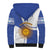 Custom Argentina Football Sherpa Hoodie Vamos La Albiceleste - Navy Blue Version - Wonder Print Shop