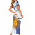 Custom Argentina Football Short Sleeve Bodycon Dress Vamos La Albiceleste - Navy Blue Version - Wonder Print Shop