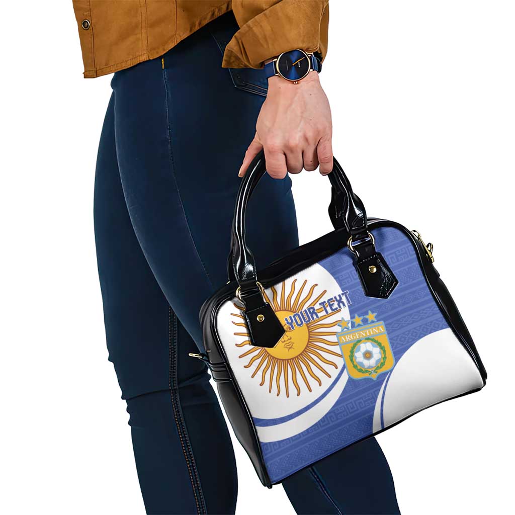 Custom Argentina Football Shoulder Handbag Vamos La Albiceleste - Navy Blue Version