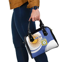 Custom Argentina Football Shoulder Handbag Vamos La Albiceleste - Navy Blue Version