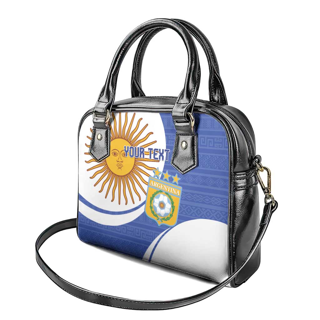 Custom Argentina Football Shoulder Handbag Vamos La Albiceleste - Navy Blue Version