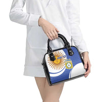 Custom Argentina Football Shoulder Handbag Vamos La Albiceleste - Navy Blue Version