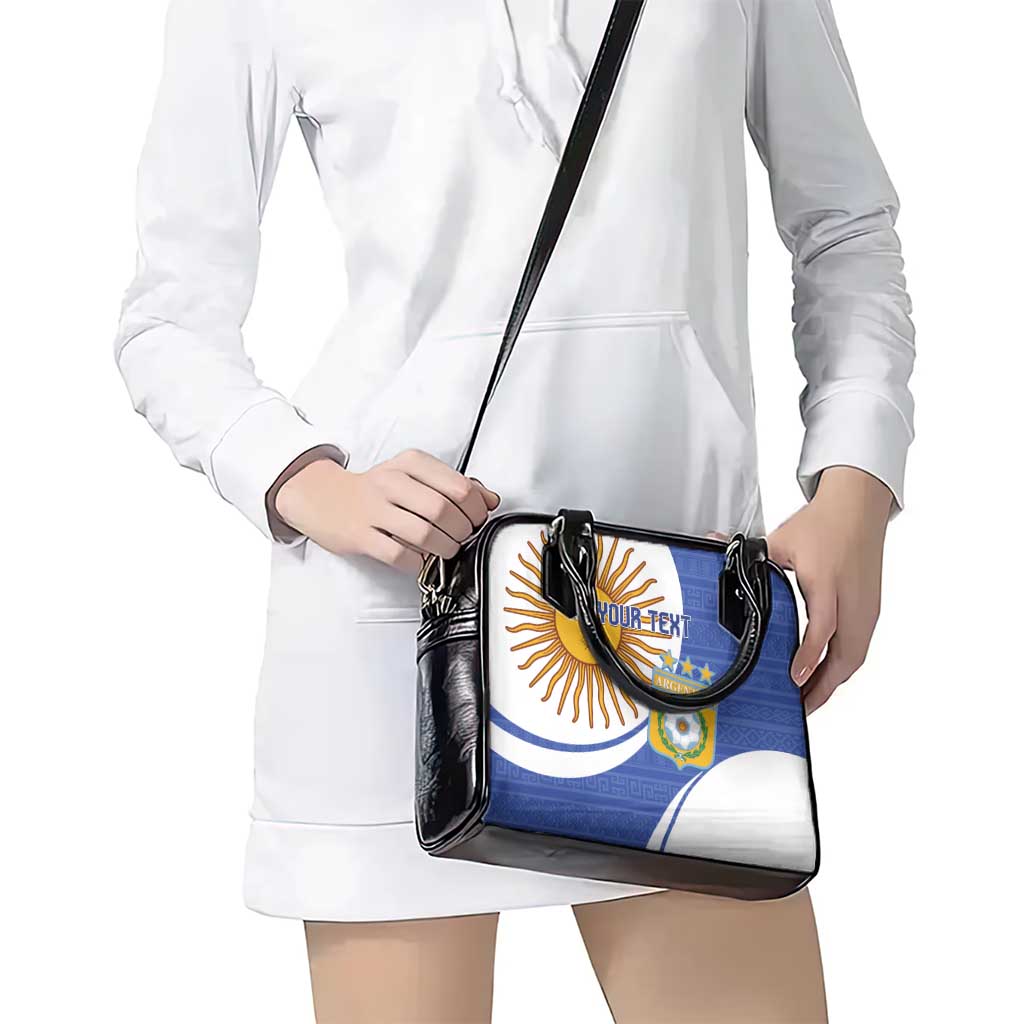 Custom Argentina Football Shoulder Handbag Vamos La Albiceleste - Navy Blue Version