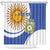 Custom Argentina Football Shower Curtain Vamos La Albiceleste - Navy Blue Version