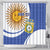 Custom Argentina Football Shower Curtain Vamos La Albiceleste - Navy Blue Version