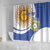 Custom Argentina Football Shower Curtain Vamos La Albiceleste - Navy Blue Version