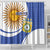 Custom Argentina Football Shower Curtain Vamos La Albiceleste - Navy Blue Version