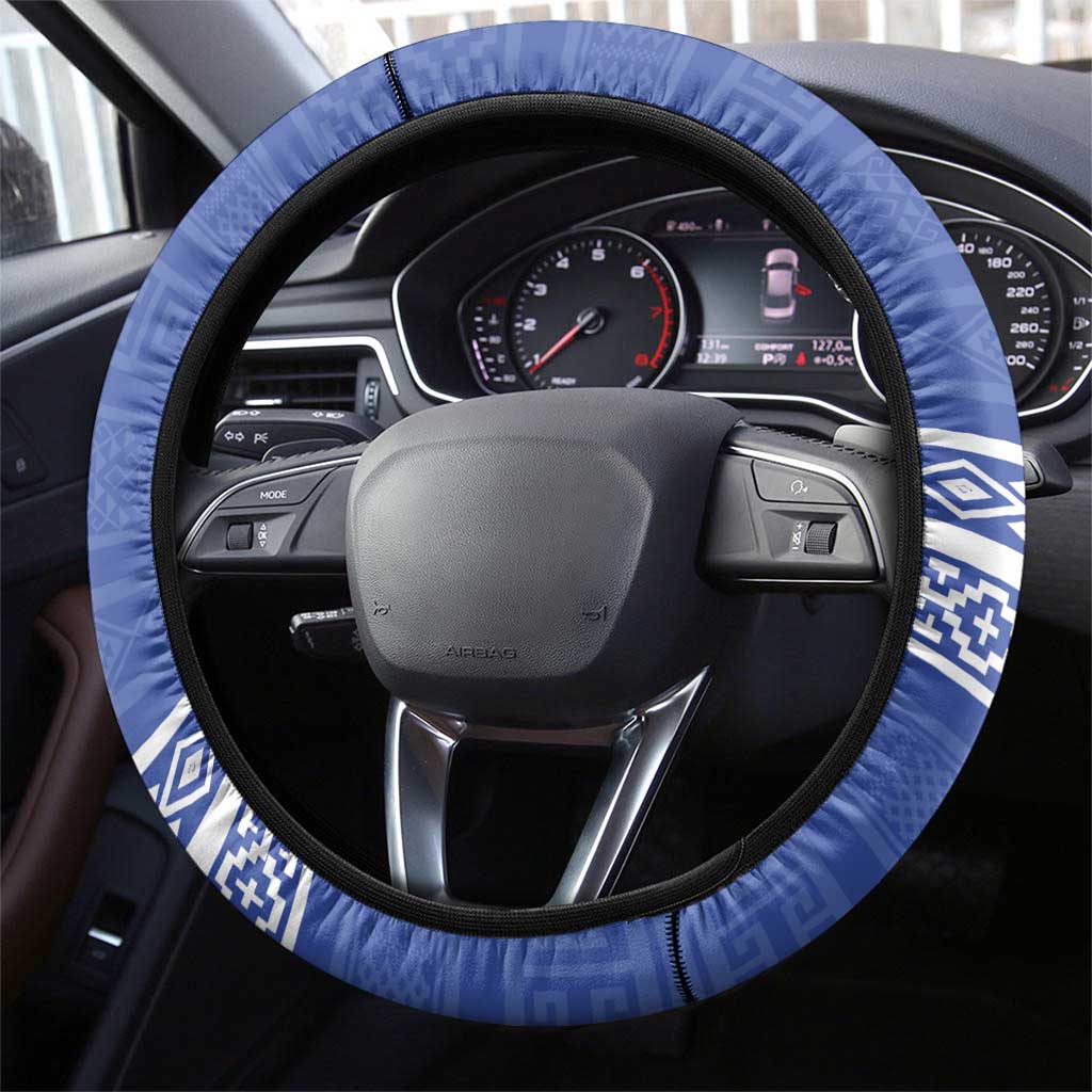 Argentina Football Steering Wheel Cover Vamos La Albiceleste - Navy Blue Version - Wonder Print Shop