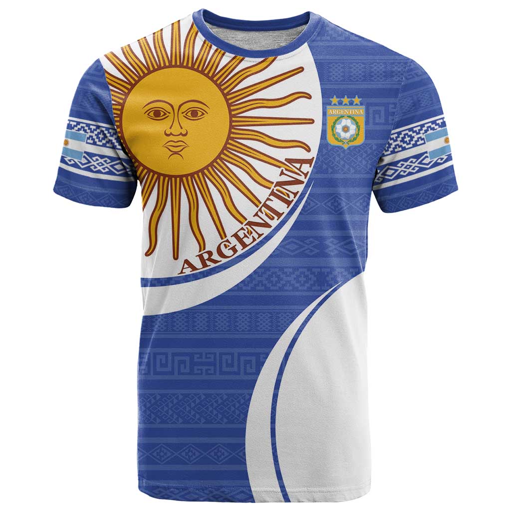 Custom Argentina Football T Shirt Vamos La Albiceleste - Navy Blue Version - Wonder Print Shop