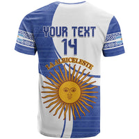Custom Argentina Football T Shirt Vamos La Albiceleste - Navy Blue Version - Wonder Print Shop