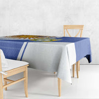 Custom Argentina Football Tablecloth Vamos La Albiceleste - Navy Blue Version - Wonder Print Shop