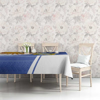 Custom Argentina Football Tablecloth Vamos La Albiceleste - Navy Blue Version - Wonder Print Shop