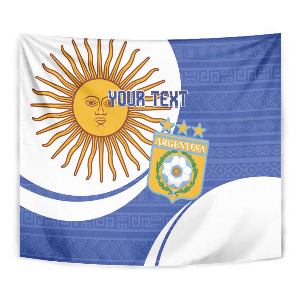 Custom Argentina Football Tapestry Vamos La Albiceleste - Navy Blue Version - Wonder Print Shop