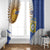 Custom Argentina Football Window Curtain Vamos La Albiceleste - Navy Blue Version - Wonder Print Shop