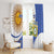 Custom Argentina Football Window Curtain Vamos La Albiceleste - Navy Blue Version - Wonder Print Shop