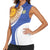 Custom Argentina Football Women Sleeveless Polo Shirt Vamos La Albiceleste - Navy Blue Version - Wonder Print Shop