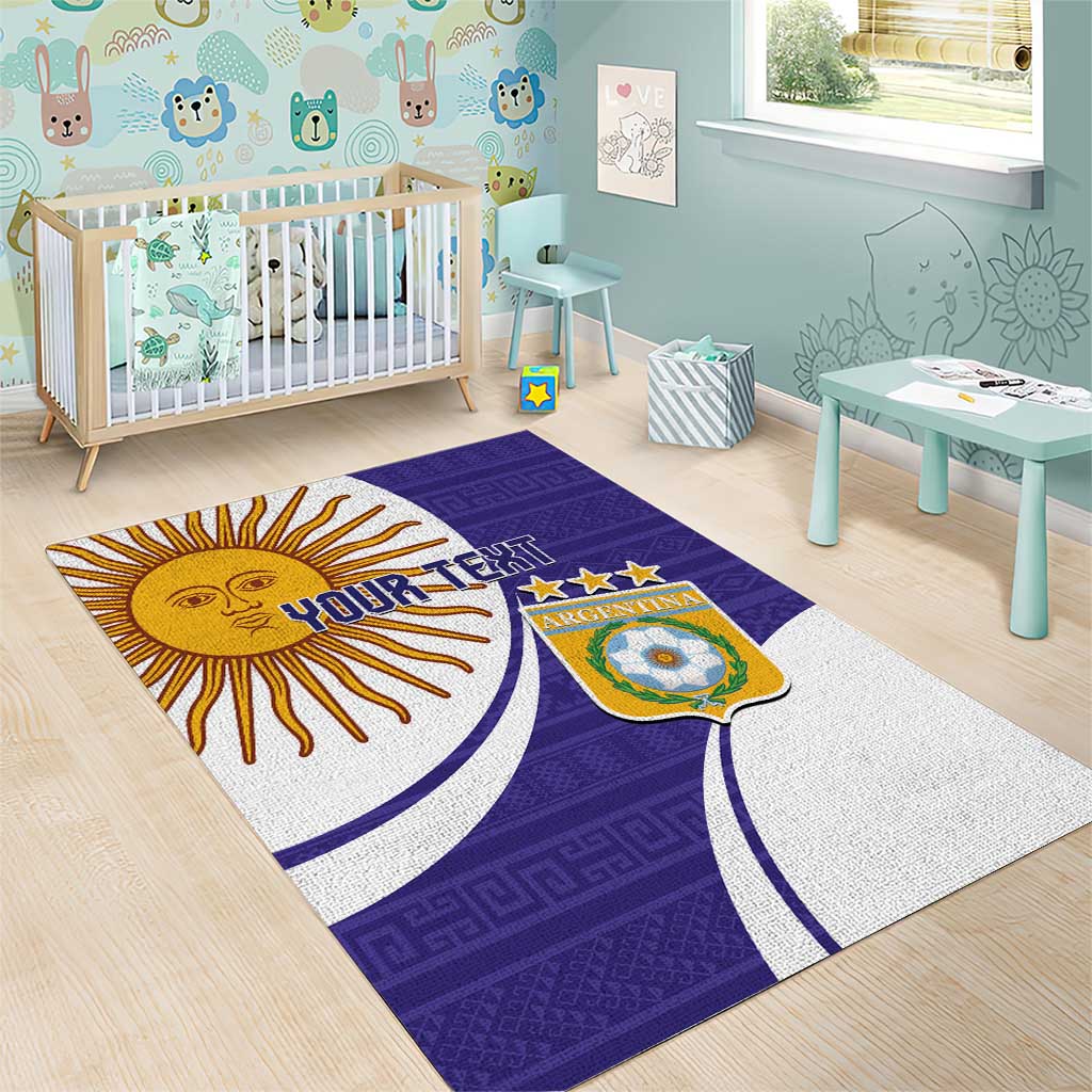 Custom Argentina Football Area Rug Vamos La Albiceleste - Purple Version - Wonder Print Shop