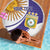 Custom Argentina Football Beach Blanket Vamos La Albiceleste - Purple Version - Wonder Print Shop