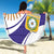 Custom Argentina Football Beach Blanket Vamos La Albiceleste - Purple Version - Wonder Print Shop