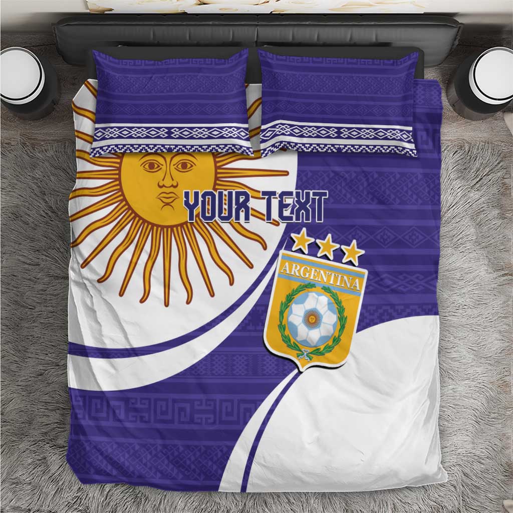 Custom Argentina Football Bedding Set Vamos La Albiceleste - Purple Version - Wonder Print Shop