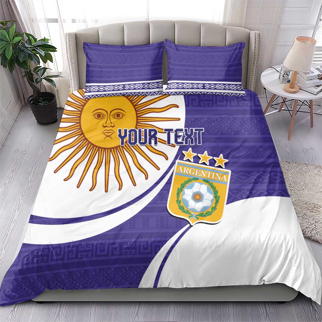 Custom Argentina Football Bedding Set Vamos La Albiceleste - Purple Version - Wonder Print Shop