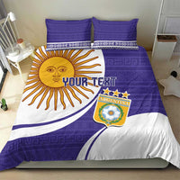 Custom Argentina Football Bedding Set Vamos La Albiceleste - Purple Version - Wonder Print Shop