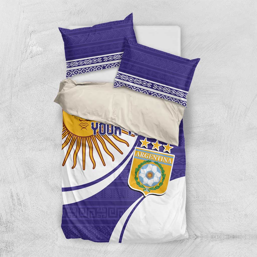 Custom Argentina Football Bedding Set Vamos La Albiceleste - Purple Version - Wonder Print Shop