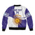Custom Argentina Football Bomber Jacket Vamos La Albiceleste - Purple Version - Wonder Print Shop