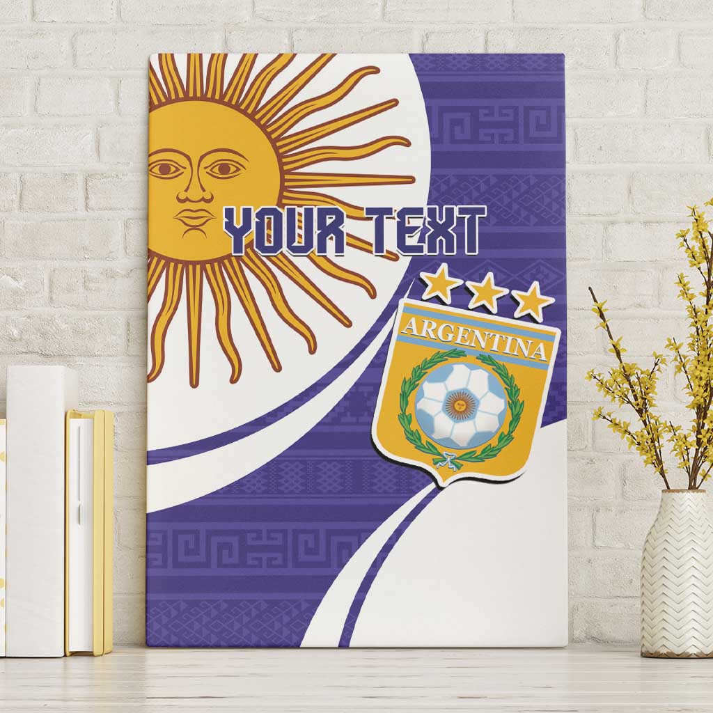Custom Argentina Football Canvas Wall Art Vamos La Albiceleste - Purple Version - Wonder Print Shop