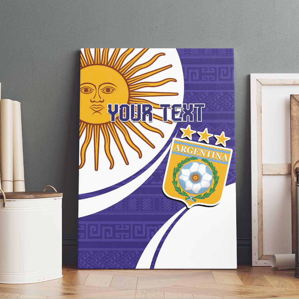 Custom Argentina Football Canvas Wall Art Vamos La Albiceleste - Purple Version - Wonder Print Shop