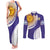 Custom Argentina Football Couples Matching Tank Maxi Dress and Long Sleeve Button Shirt Vamos La Albiceleste - Purple Version - Wonder Print Shop