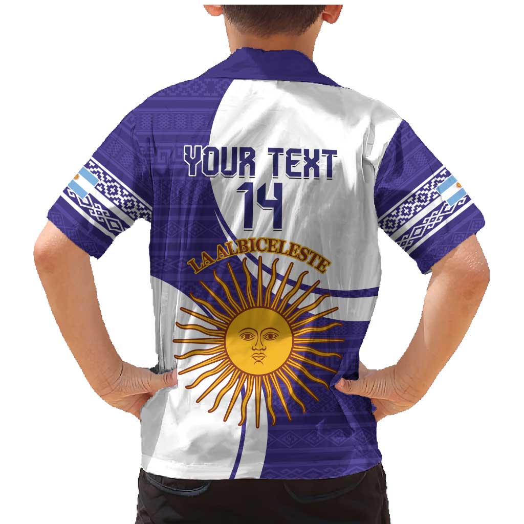 Custom Argentina Football Family Matching Mermaid Dress and Hawaiian Shirt Vamos La Albiceleste - Purple Version - Wonder Print Shop