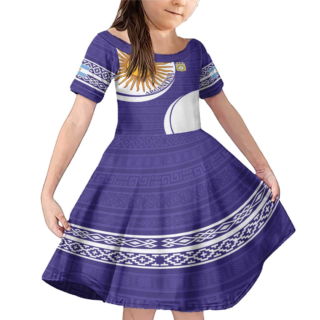 Custom Argentina Football Family Matching Mermaid Dress and Hawaiian Shirt Vamos La Albiceleste - Purple Version - Wonder Print Shop